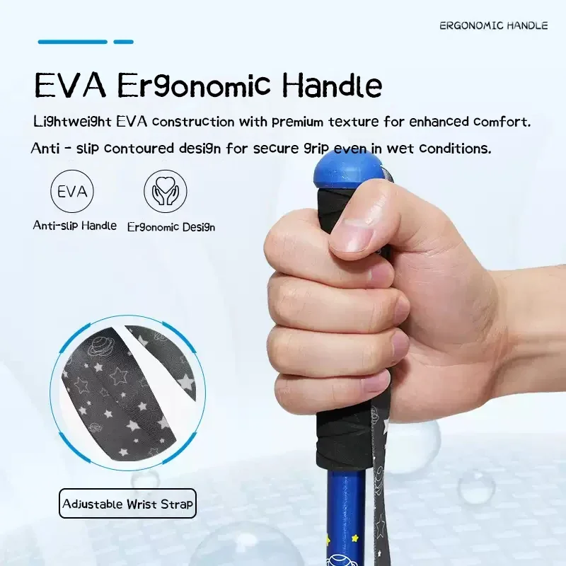 Nuevo poste de senderismo para niños con cerradura exterior ultraligera aleación de aluminio tres secciones telescópicas ajustables bastones para caminar al aire libre - imagen 5