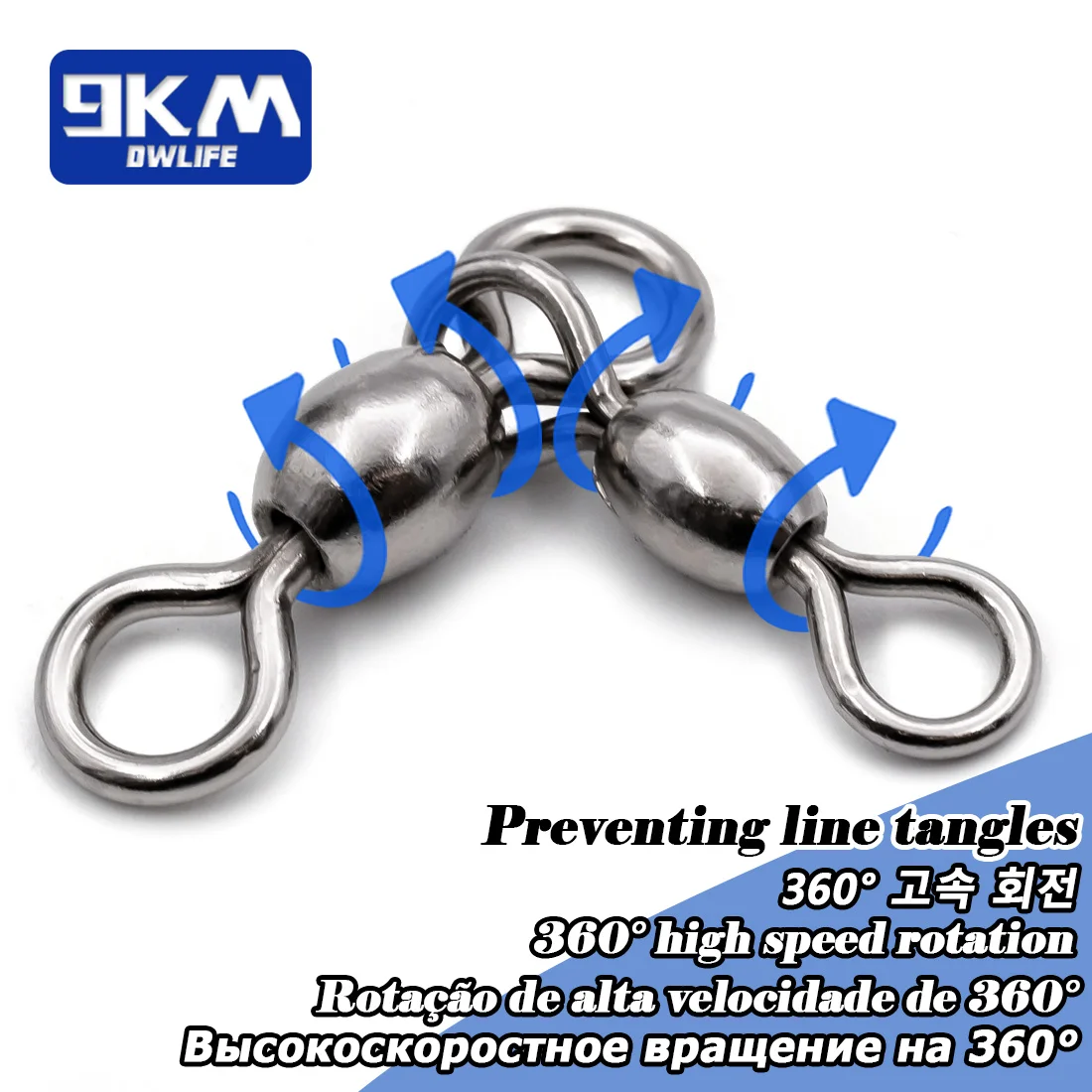 Grúa giratoria de acero inoxidable de 3 vías, barril de pesca giratorio, aparejos de pesca, aparejo de bagre, aparejo giratorio, aparejo inferior de pesca para Surf - imagen 4