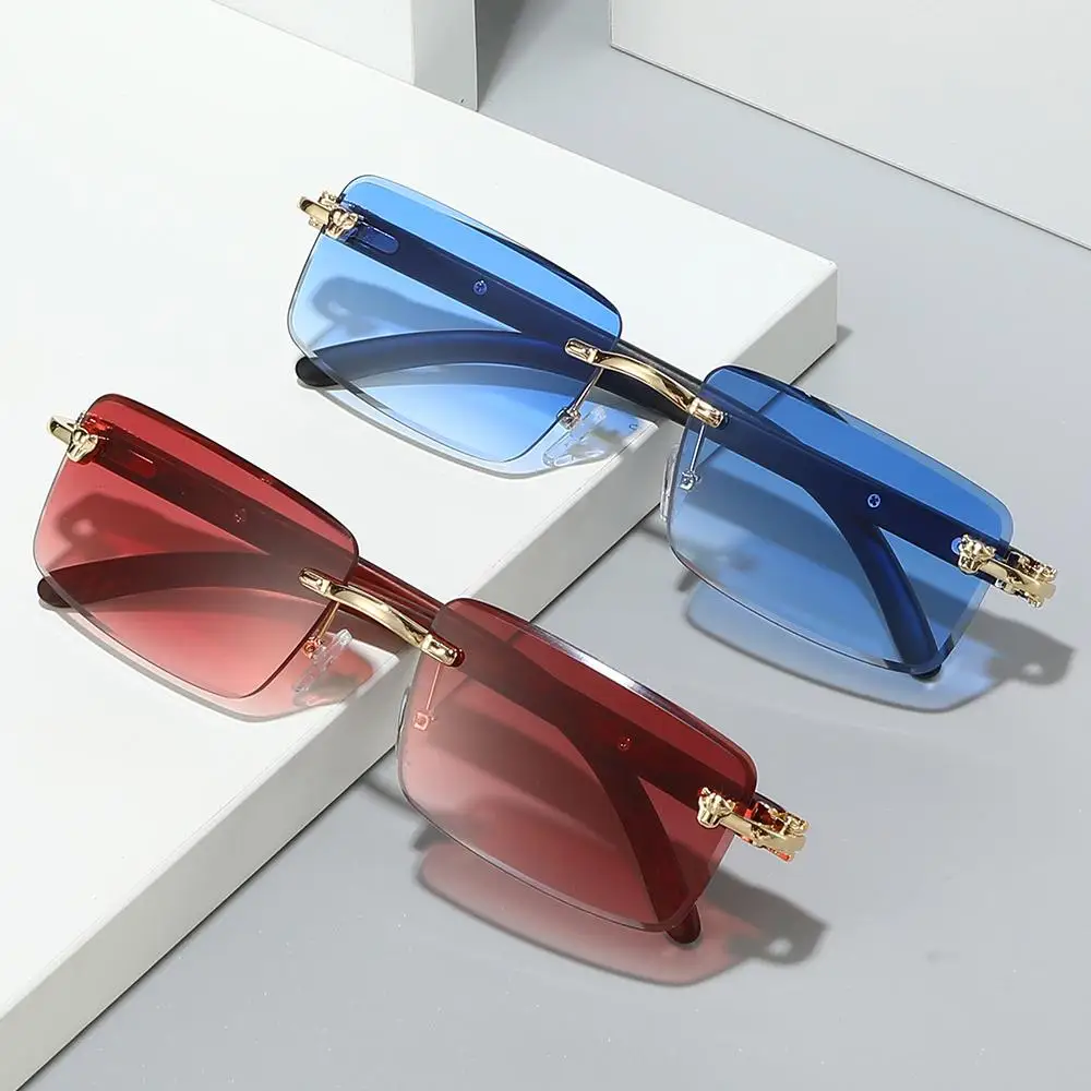 Gafas de sol retro estilo guepardo UV400 sin montura - imagen 4