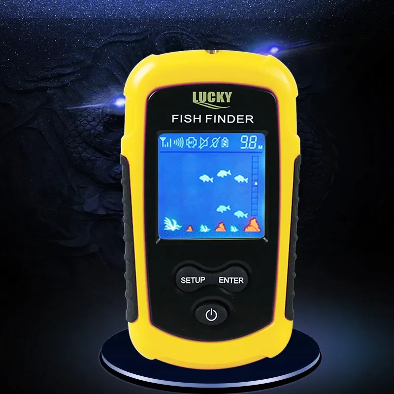 LUCKY FFCW1108-1 Sonar buscador de peces 120 metros rango de operación inalámbrico Sensor portátil pantalla Lcd de Color más profundo para pesca - imagen 4