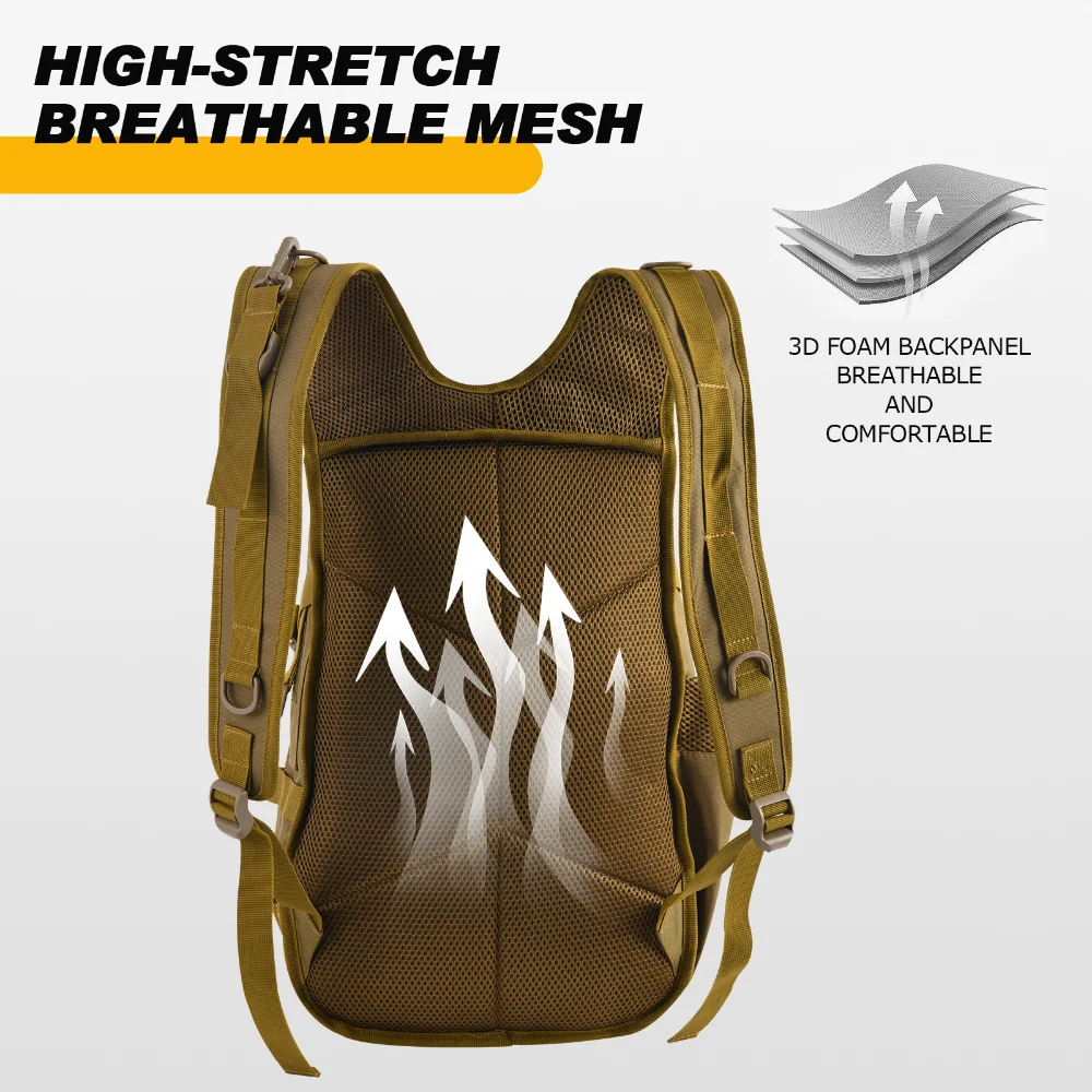 Goture-Bolsa de pesca resistente al agua, mochila con soporte para caña, ligera, almacenamiento de aparejos de pesca - imagen 5