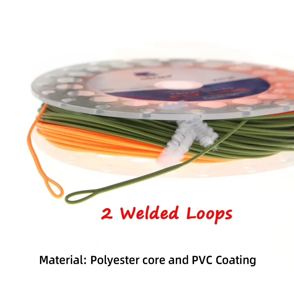 Wifreo WF1F-WF9F peso hacia adelante línea de pesca con mosca flotante 80FT-100FT 2 bucles soldados doble colores línea de mosca aparejos de pesca de trucha - imagen 4