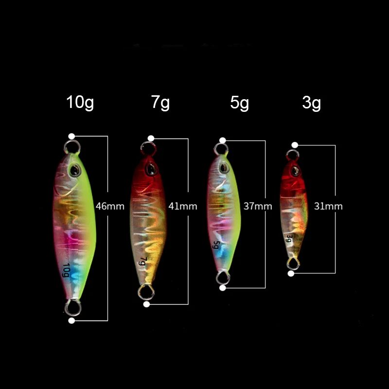 Señuelo de pesca de plantilla, anzuelos de hundimiento con anzuelos de asistencia, aparejos de pesca de carpa, agua salada, 3g, 5g, 7g, 10g, 5 unidades - imagen 3