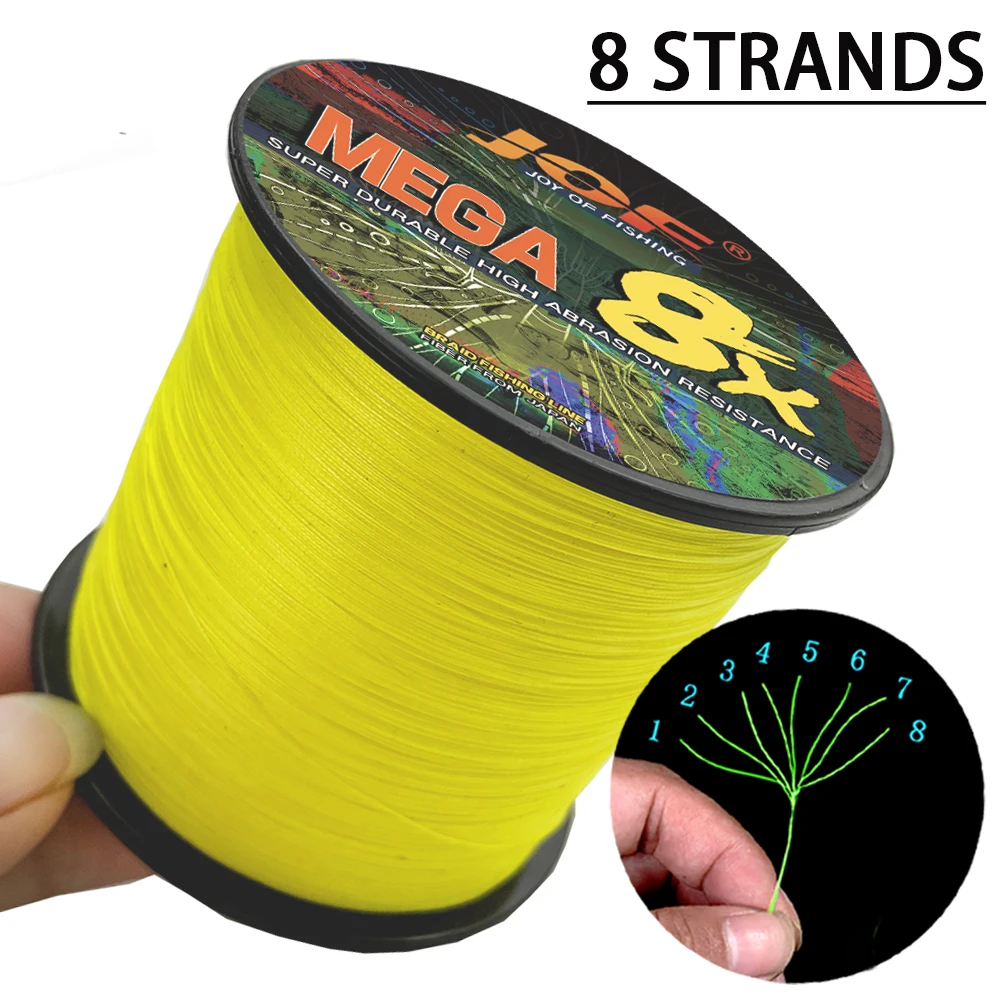 JOF X8 X16 hebras PE trenzadas líneas de pesca 0,16mm-0,8mm 18-200LB 300M 500M cables multifilamento línea de peces de Mar Océano roca Fshing - imagen 5