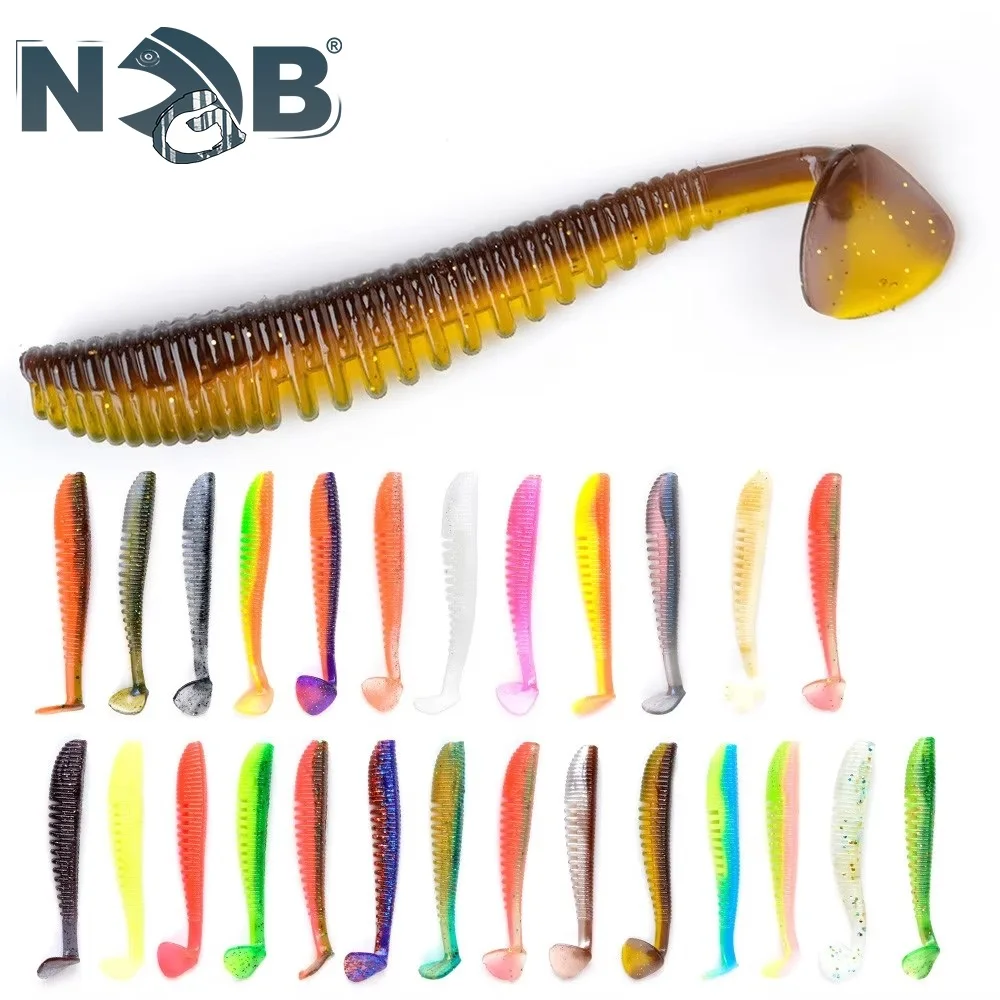 Señuelos de pesca NGB 75mm 100mm 125mm cebos artificiales Wobblers señuelos blandos Shad carpa pesca de silicona cebos blandos aparejos - imagen 4