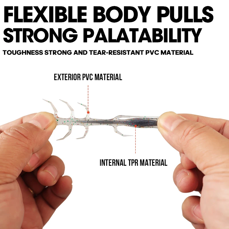 TAIYU 15 unids/set señuelo de araña suave con ganchos caja de almacenamiento cebo de pesca 4 cm/1,3g Micro cebo de araña biónico Artificial aparejos de pesca - imagen 3