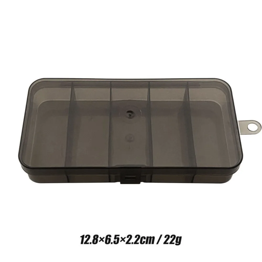 Luya-caja de plástico transparente para almacenamiento de cebo de pesca, 5 rejillas, novedad - imagen 3