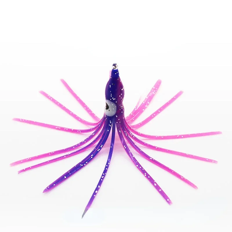 Cebo de modelado de pulpo luminoso nocturno, Mini señuelo biónico de Color, cebo suave para pesca marina, aparejos de pesca de perca de calamar, 5 piezas - imagen 4