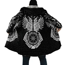 Capa nórdica Odin Raven – Polar con capucha impreso 3D