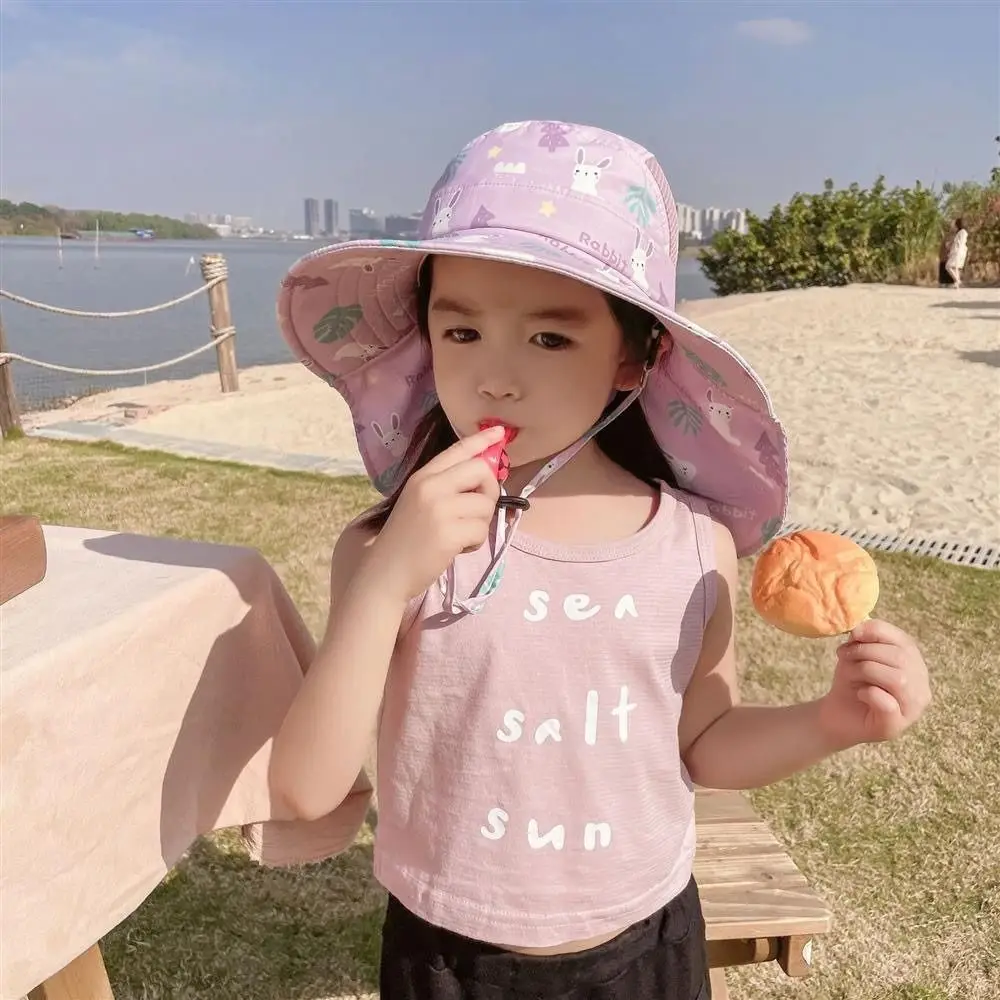 Gorro de cubo anti UV infantil con silbato y ala ancha - imagen 5