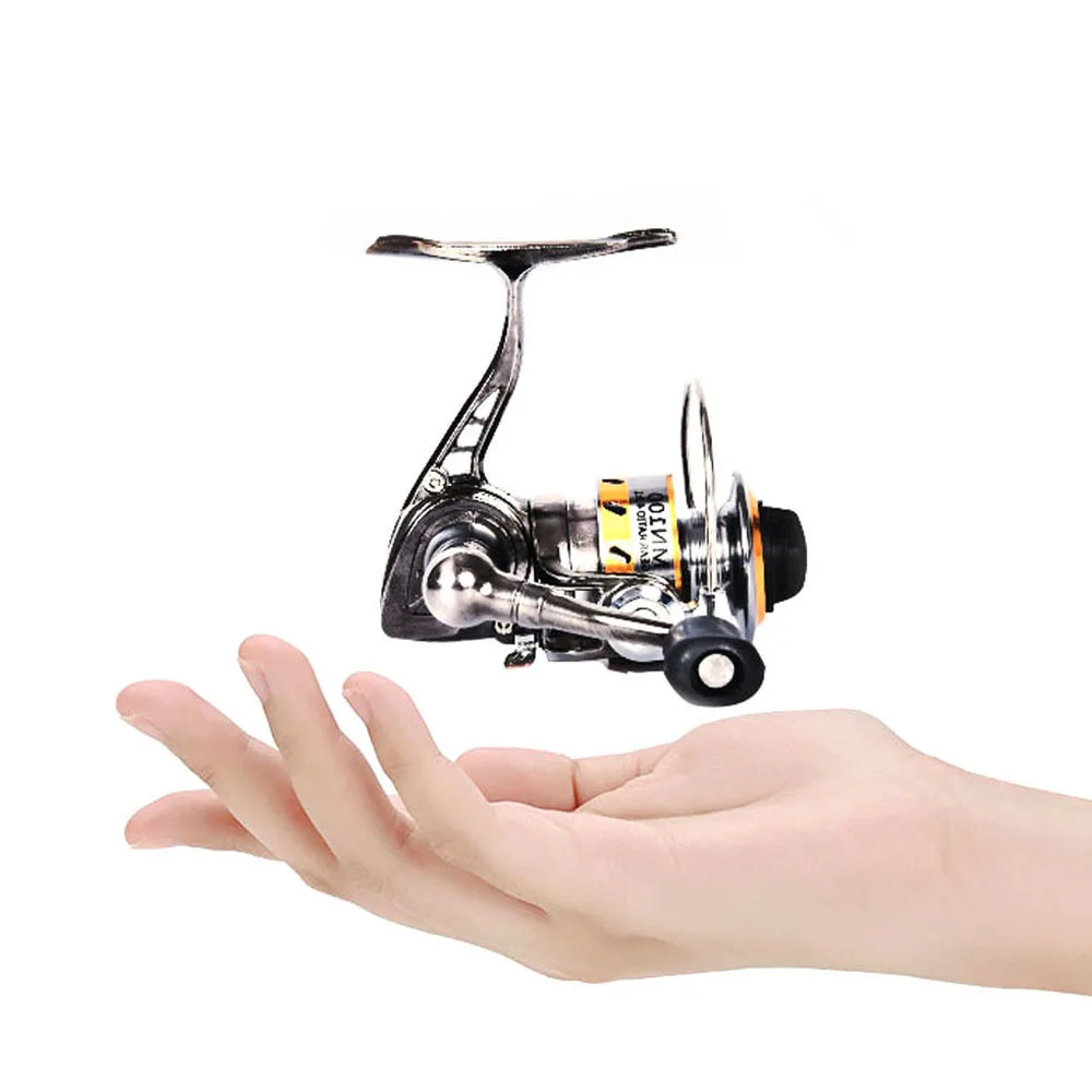 Carrete giratorio de pesca sin costuras, cuerpo de Metal, Mini señuelo de mar, balsa, arrastre de rueda de hielo de invierno, potencia de 6KG, agua salada - imagen 5