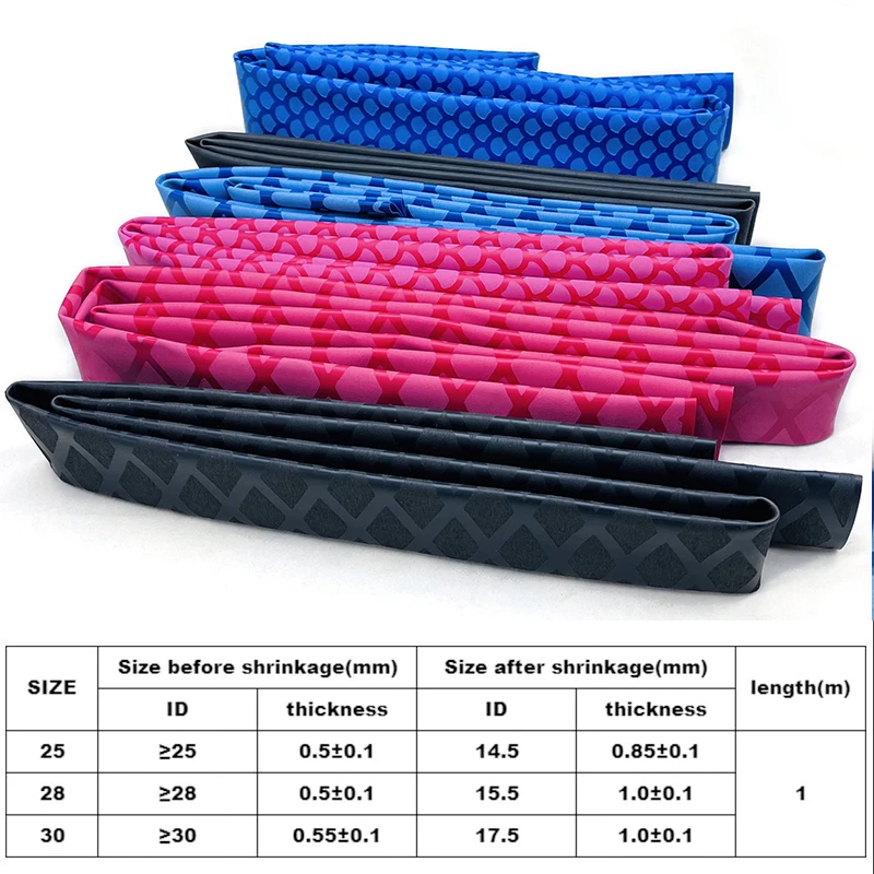 TAKEDO Tubo termorretráctil 1M tubo de aislamiento impermeable mango de caña de pescar 25 28 30MM Diy aislamiento eléctrico protección antideslizante - imagen 2