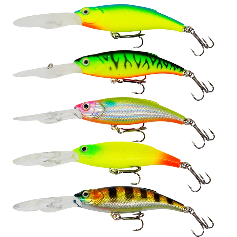 AOCLU-señuelo de pesca flotante Minnow, cebo duro de 115mm y 10g, manivela de buceo profundo, profundidad de 1,5-3m, anzuelo VMC, aparejos de calidad - imagen 5