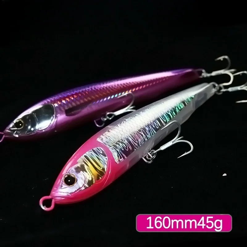Swolfy 1pc 160mm 45g Big Game Topwater Trolling Surface Pencil Lure Simulate Casting Pencil Lure floating Pencil Fishing Lures - imagen 4