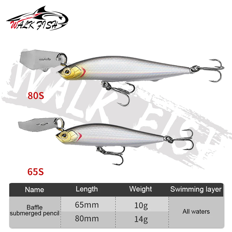 WALK FISH Chatterbait Spinner Bait Blade Jig Dancer, señuelo de plantilla de Metal, 10g, 14g, carpa, lubina, trucha, Wobbler - imagen 3