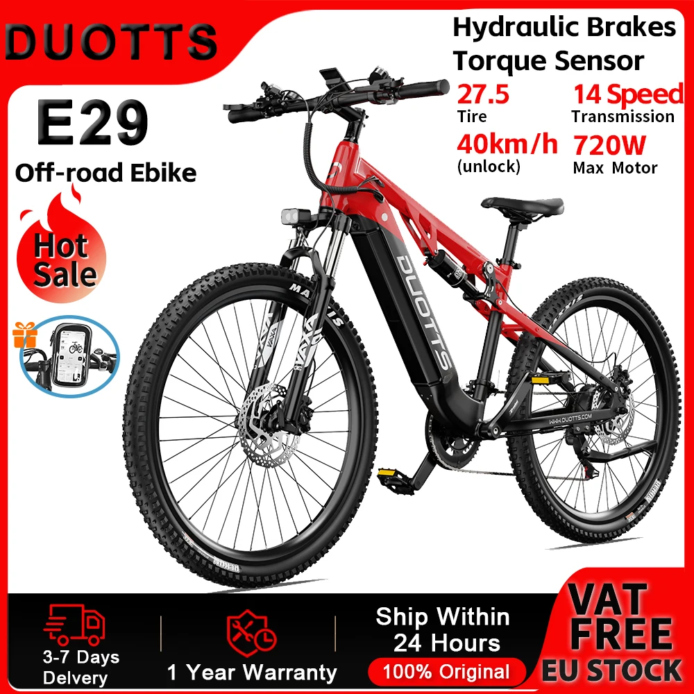 DUOTTS E29 bicicleta eléctrica todoterreno con batería 48V