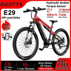 DUOTTS E29 bicicleta eléctrica todoterreno con batería 48V