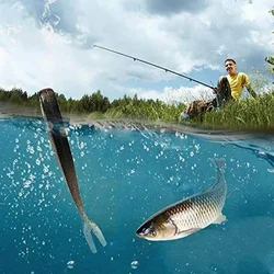 Swimbait de silicona con cola de horquilla – Señuelo artificial para pesca