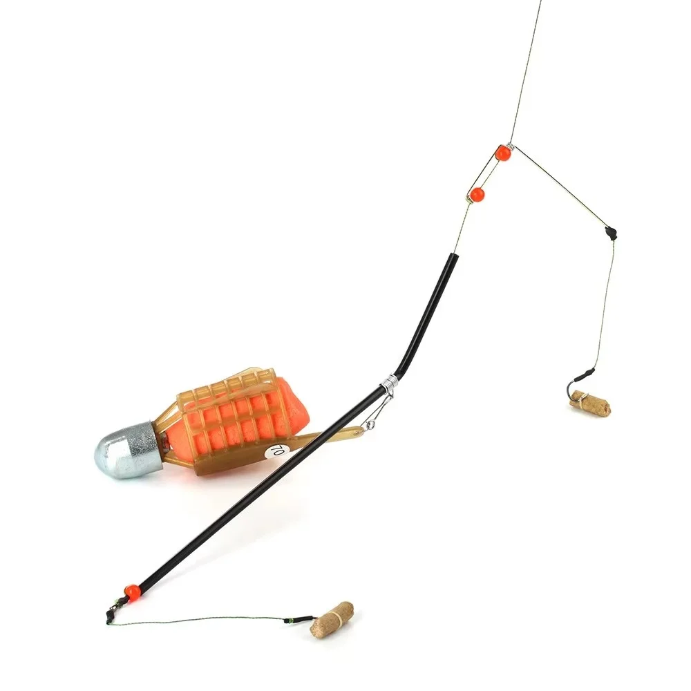 NGB 20g 30g 40g 50g 60g 70g 80g soporte de cesta cebo jaula alimentador con conector ganchos moldeadores accesorio de pesca de carpa - imagen 2