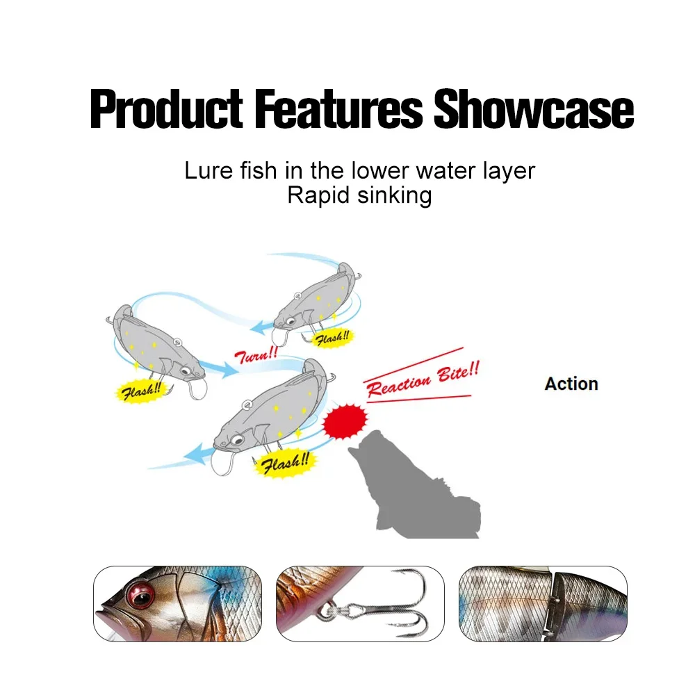 THORFORCE cebo duro Swimbait VIB Señuelos de pesca flotante articulado vibración Wobblers lubina Pike perca Wobblers aparejos de pesca - imagen 4