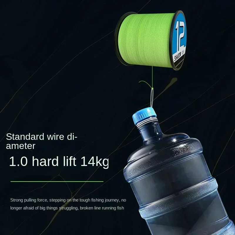 Línea de pesca trenzada de PE, carrete de pesca de alta resistencia de lubina, 300M, 500M, Japón X12, actualización verde, 14LB-80LB - imagen 5