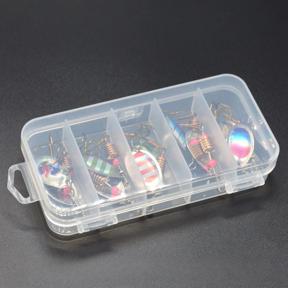 ALASICKA 10 unids/set gota de agua cuchara de Metal Spinner señuelo de pesca con gancho Kit de cebo Artificial para agua dulce y salada - imagen 3