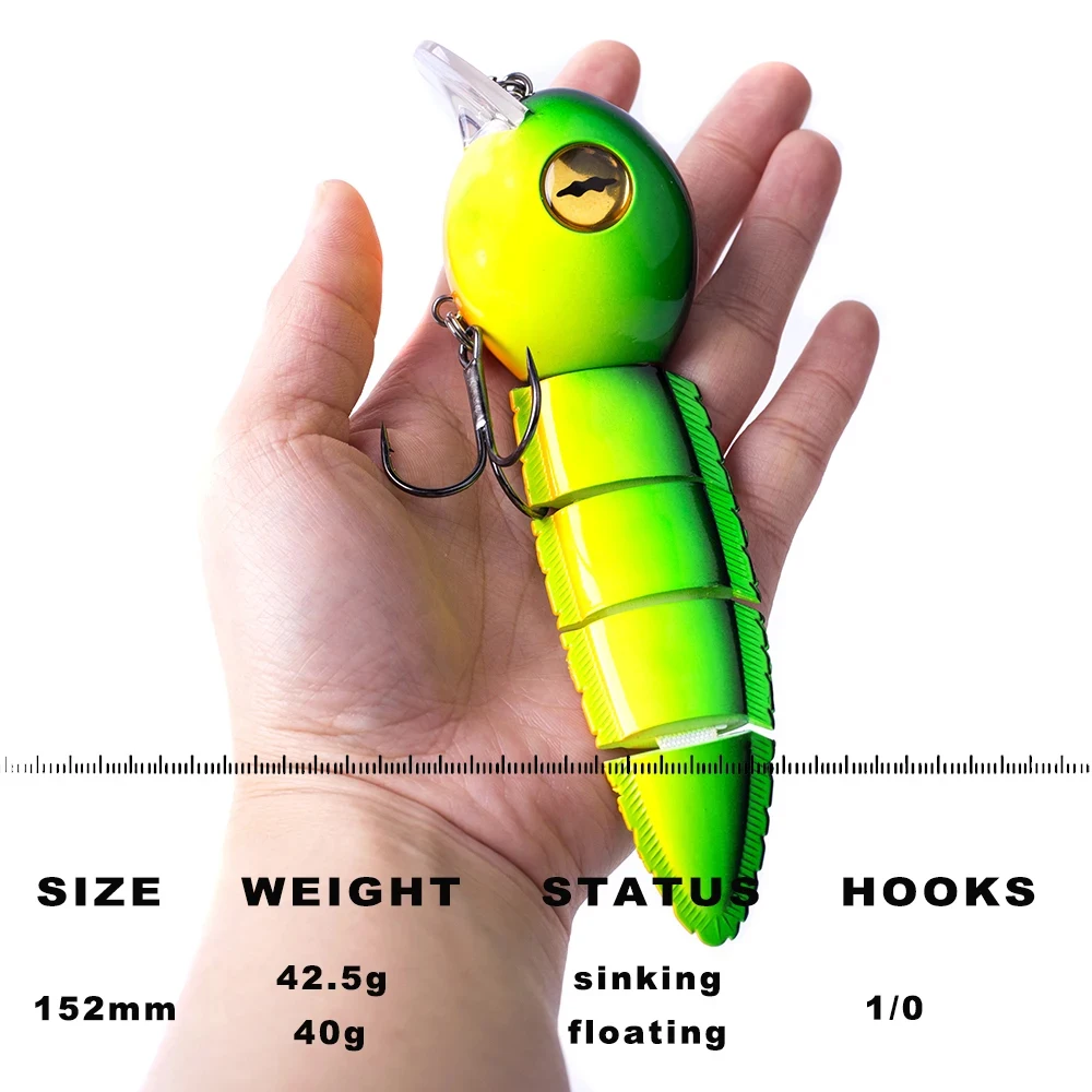 CCLTBA perfecto 6 pulgadas 40g Señuelos de Pesca multiarticulados Swimbait Wobbler cebo Señuelos de Pesca Wobbler Minnow personalizado nuevo - imagen 3