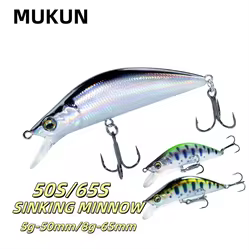 MUKUN Crankbait Minnow 50mm – Señuelo hundible para trucha y lubina