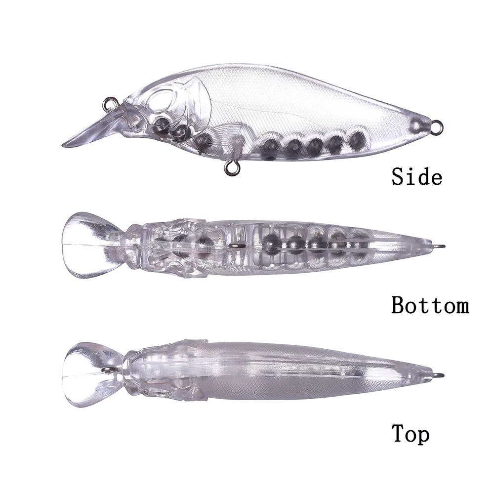 Chan'sHuang-Cebo en blanco 20 piezas sin pintar, 9cm, 10,4G, Crankbait flotante, señuelo de pesca Artificial hecho a mano - imagen 3