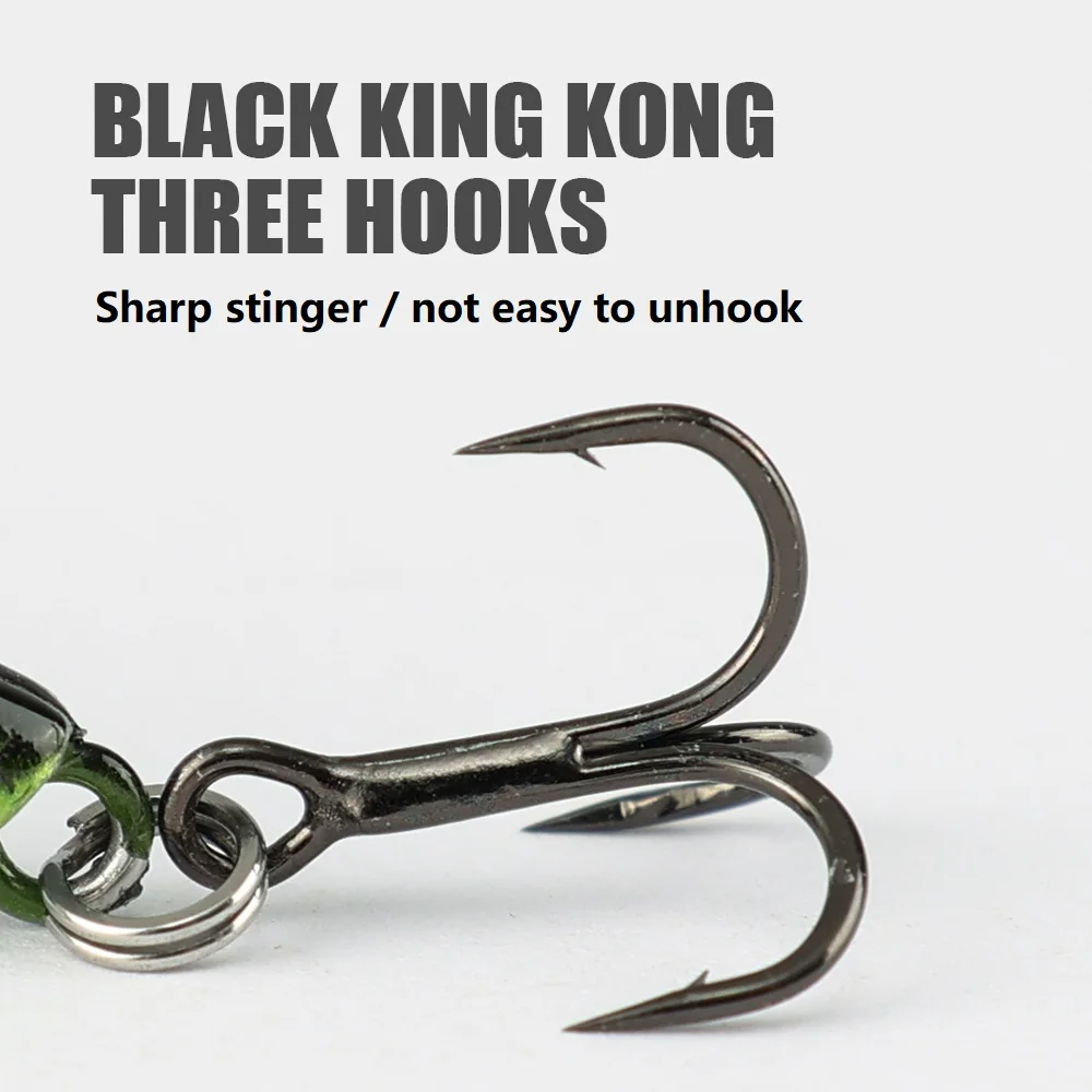 Señuelo de Pesca de pececillos, anzuelos triples con anzuelos triples, señuelo de Pesca de 64mm/6g, anzuelos Crankbait, 1 piezas - imagen 5