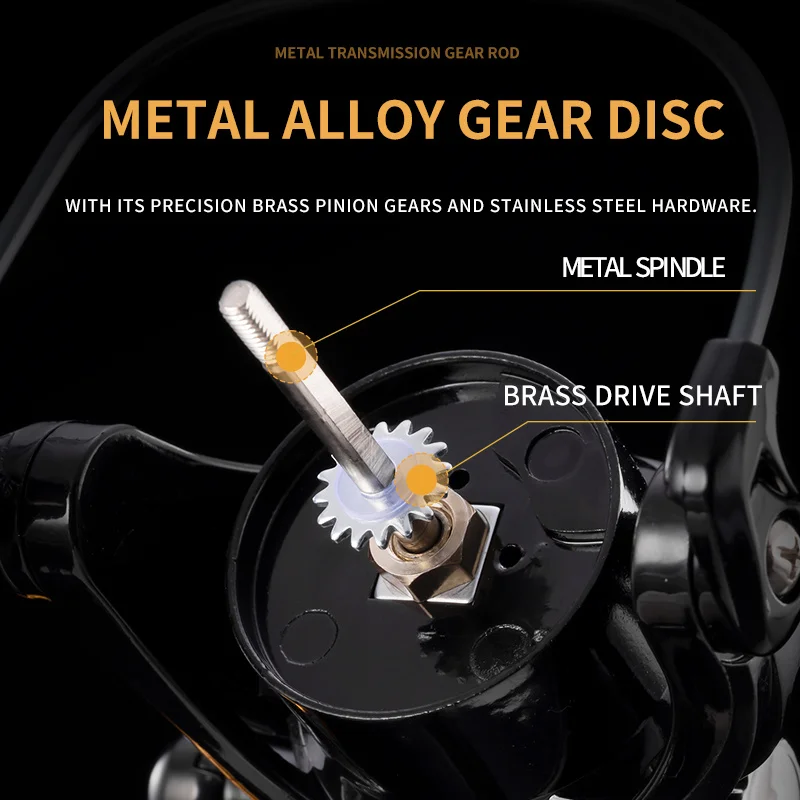 Carrete de pesca Rooblinos HM, carrete totalmente de Metal, arrastre máximo de 8KG, mango de acero inoxidable, carrete giratorio de agua dulce y salada - imagen 2