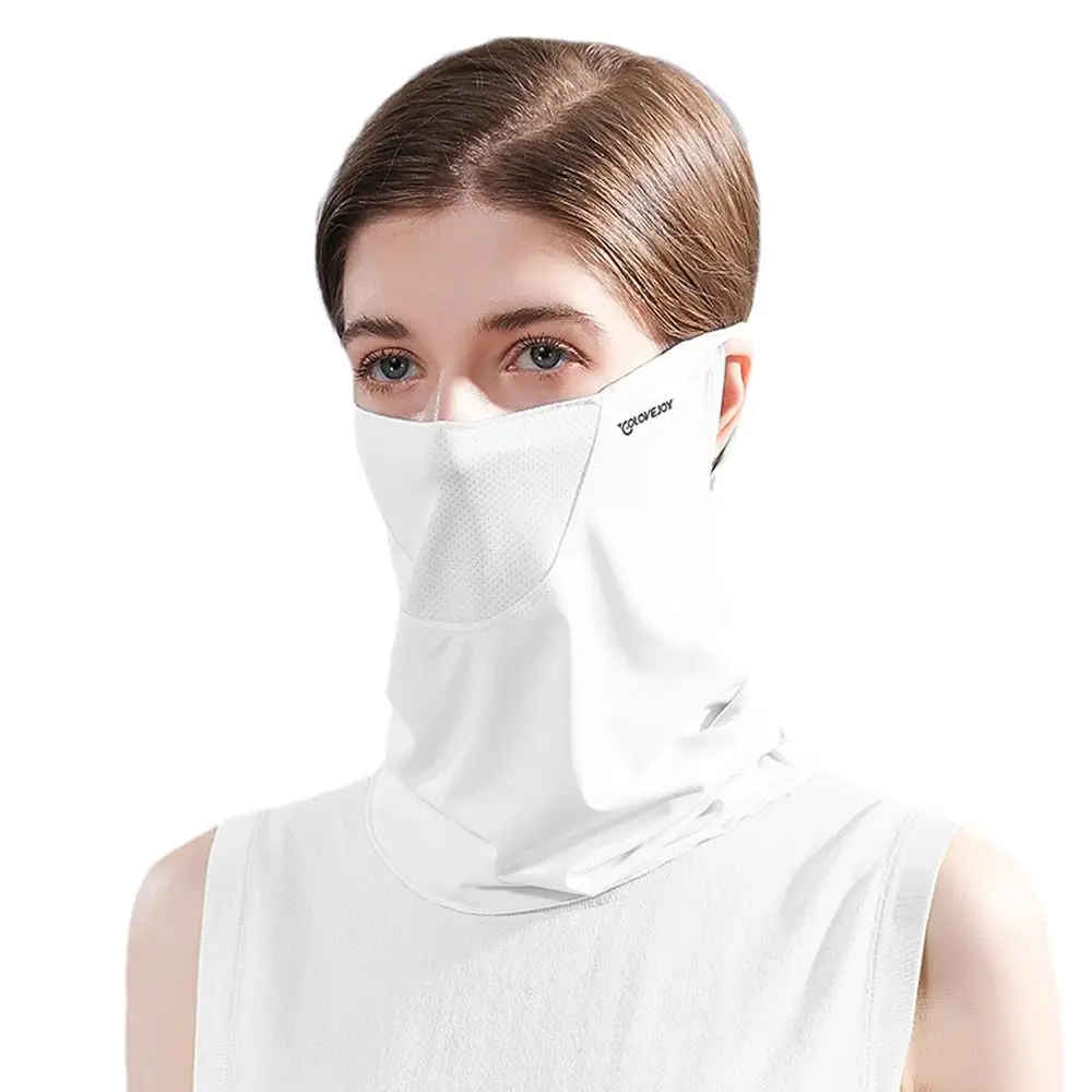 Bufanda de pasamontañas para la cara, mascarilla protectora solar de seda de hielo, cubierta facial, bufanda Anti-UV, protección para el cuello, polaina para la cabeza y la cara, 1 ud. - imagen 3
