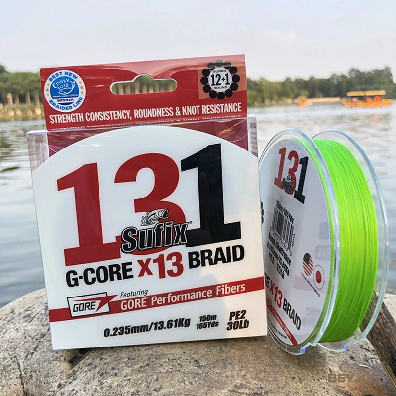 Línea de pesca trenzada SUFIX 131 X13 Original, línea de PE súper fuerte, 150m/300m, azul/verde/negro verde - imagen 4