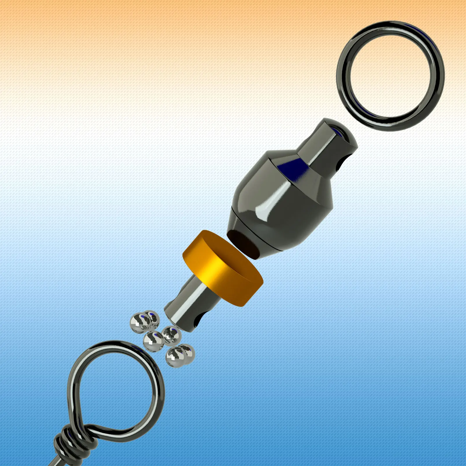 10/20 piezas giratorios de pesca bloqueo a presión rodamiento de bolas de acero inoxidable agua salada gancho de alta resistencia señuelo conector giratorio - imagen 4