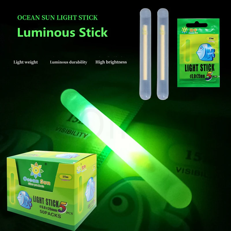 ZYZ 250 unids/caja barra luminosa de pesca 3x2 5mm/4,5x37mm flotador de pesca barra luminosa flotador nocturno caña Lightstick accesorios de pesca - imagen 4