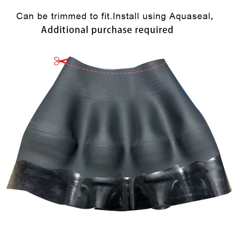 Sello de cuello de látex de fuelle para traje seco, junta de reparación de repuesto de sello de cuello de bolsas superiores secas recortables - imagen 4