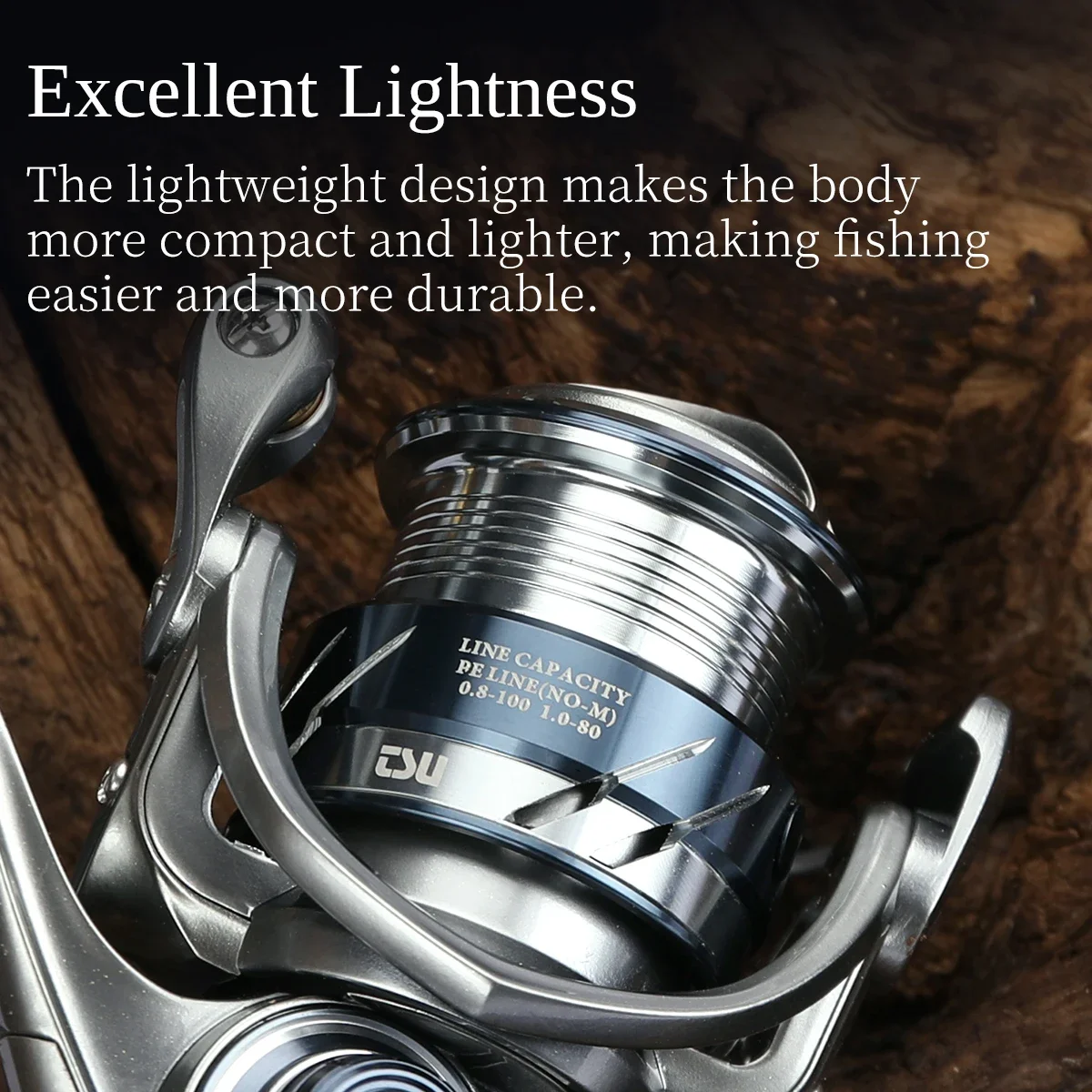 Carrete de pesca giratorio de METAL TSURINOYA MERLIN 1000 C2000S 165g carrete de baitcast ultraligero y versátil rueda de Lucio de agua salada - imagen 2