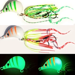 1 unidad 40g 60g 80g 100g 120g 150g Inchiku señuelos de Jigging plantillas de Metal luminosas señuelo ojos 3D plomo Jig cabeza barco cebos de pesca