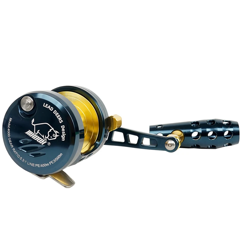 Madox-carrete de Jigging lento Pe4 #-400m, arrastre máximo 30kg, 11BB, tambor de aleación de Metal completo, alarma de arrastre de pesca en alta mar - imagen 3