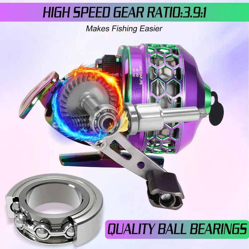 Carrete Spincast Sougayilang 3,9:1 – Mano intercambiable, hilo PE - imagen 4
