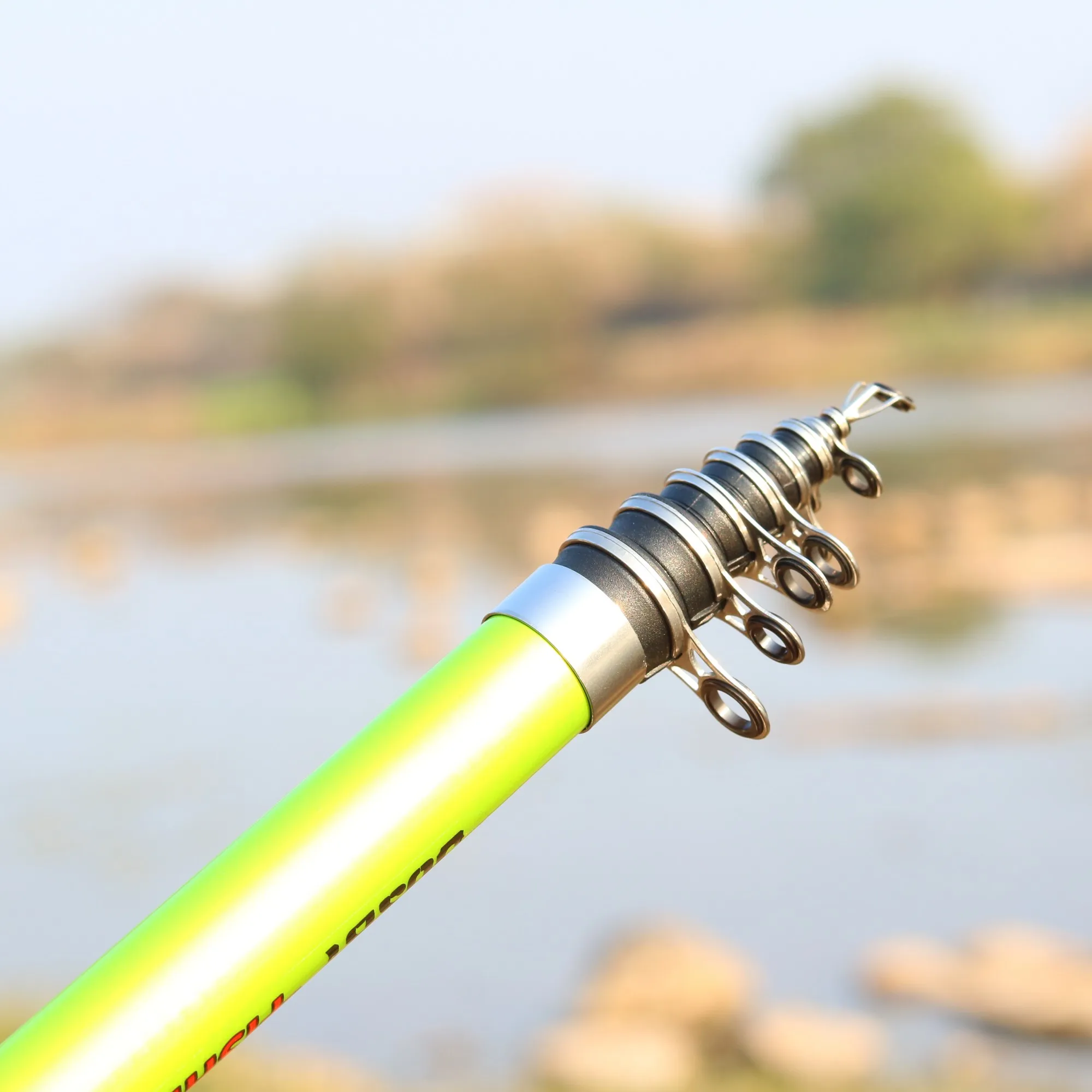 Caña de pescar telescópica JOSBY de 3,0 M, alimentador giratorio de carpa con mosca, Mini caña de pescar ultraligera de viaje de fibra de carbono para Pesca - imagen 5