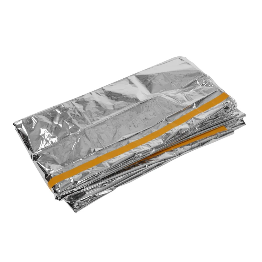 Manta reflectante de emergencia, tienda de emergencia portátil reutilizable, impermeable, ligera, refugio de supervivencia para senderismo, 2 uds. - imagen 3