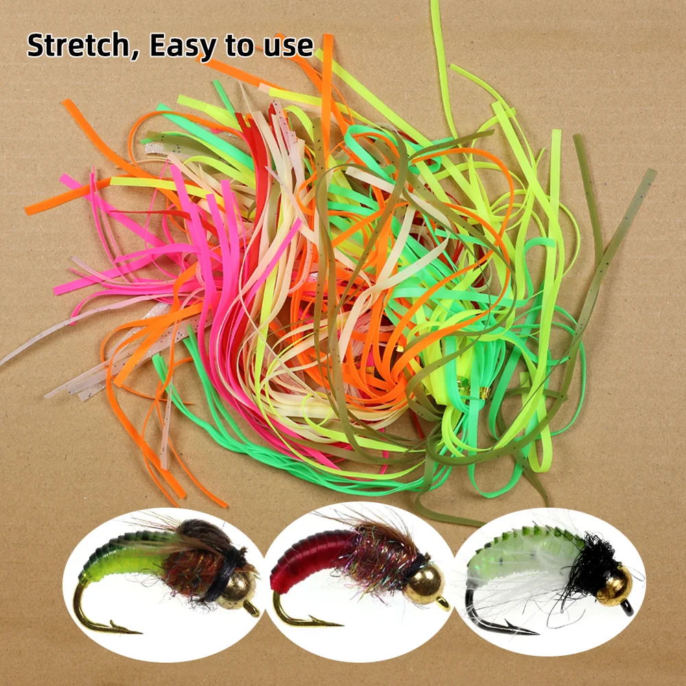ICERIO, 3 mechones = 30 Uds., envoltura corporal de silicona para la ninfa Caddis Pupa, Material de atado de moscas de 3mm para larvas Caddis, señuelo Scud de ninfa checa - imagen 5