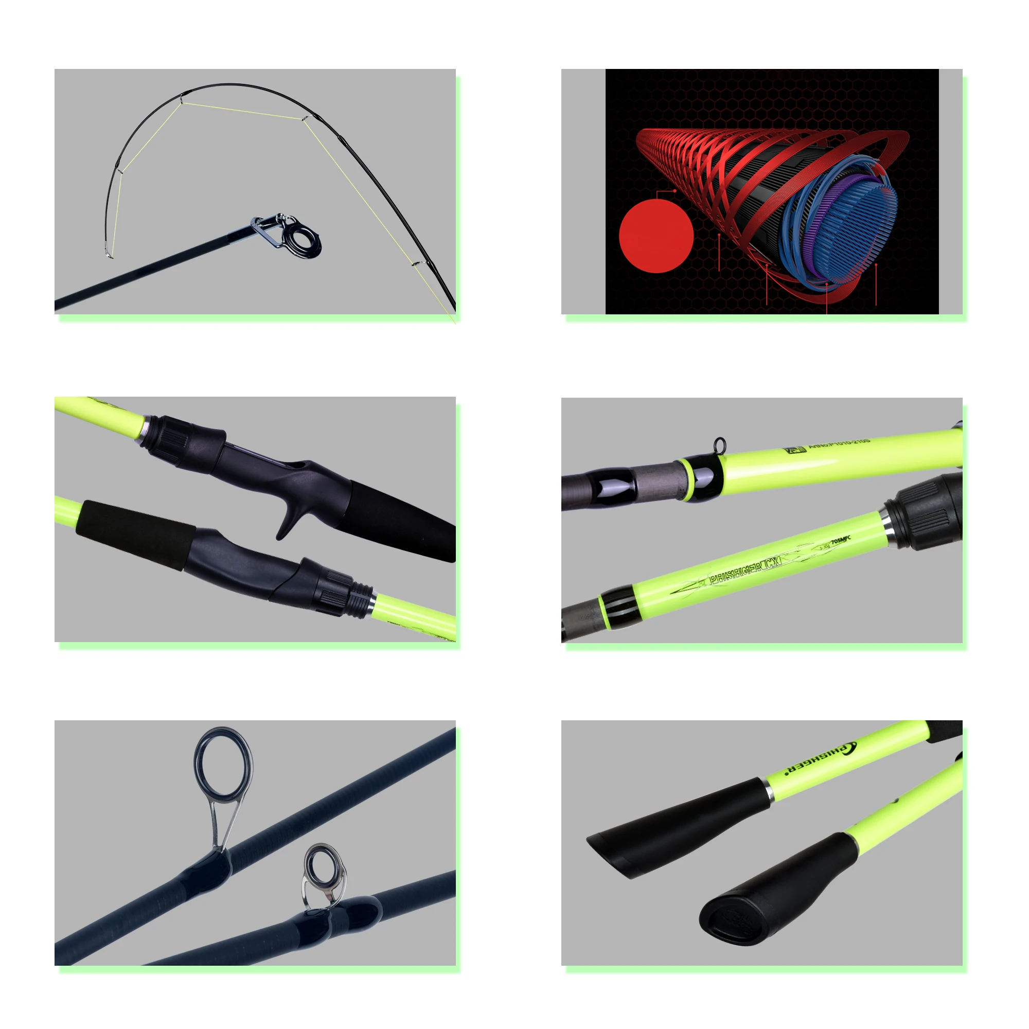 BIUTIFU-cañas de pescar de carbono, caña de pescar giratoria de 5-30g, ultraligera, Phishger, Baitcasting, trucha - imagen 3