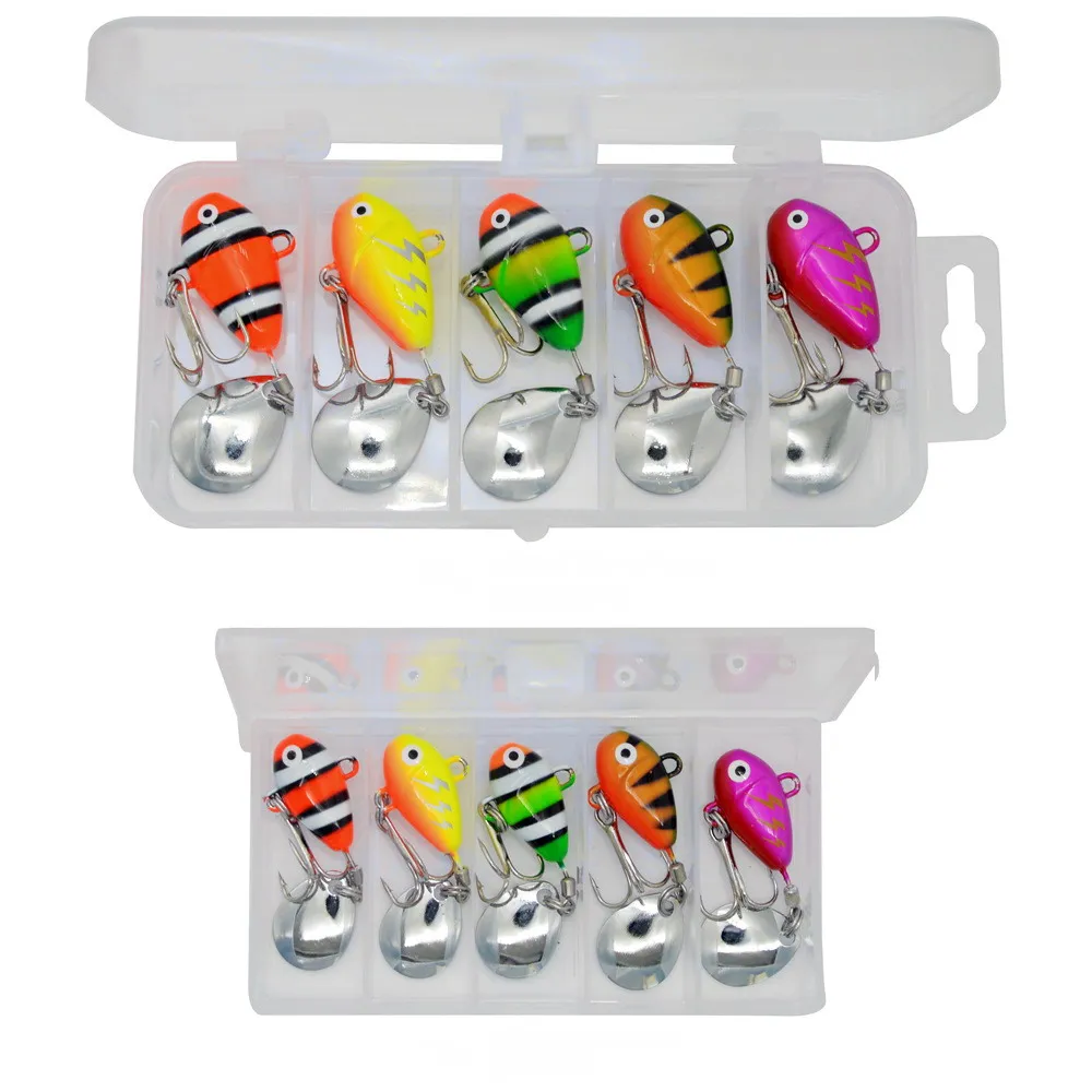 5 unids/caja 10/14/16/28g cebo giratorio Señuelos de Pesca Spinnerbait Vib plantilla de Metal cebo Artificial Swimbait accesorios de pesca de carpa - imagen 2