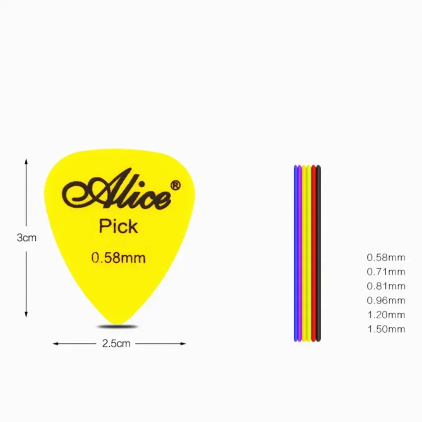 Juego de púas para guitarra eléctrica, accesorios para guitarra acústica con grosor de 0,58/0,71/0,81/0,96/1,20/1,50/mm, 20-50 unids/set - imagen 5