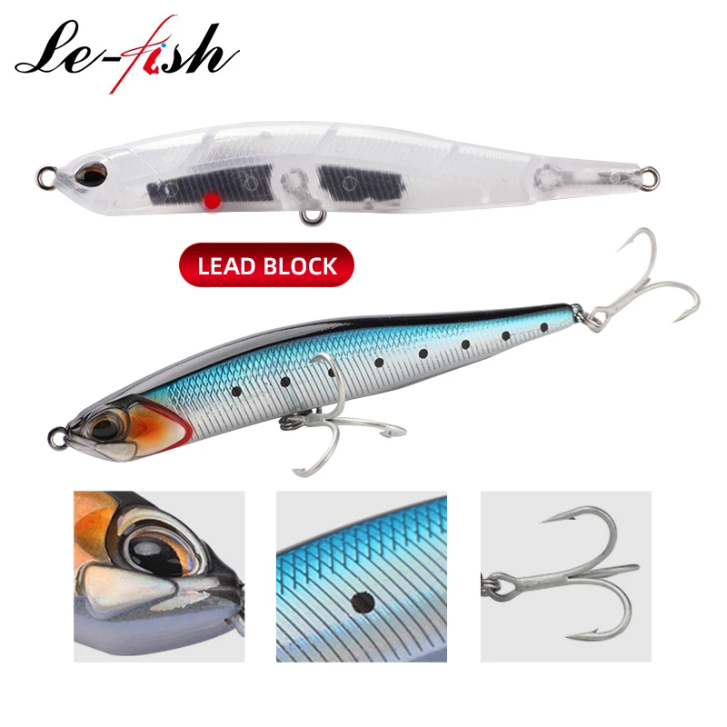 Le Fish-señuelo de pesca con lápiz que se hunde, trampa de miel, Wobblers de curricán, cebo duro de agua salada para lubina, trucha, 8g-24g - imagen 2
