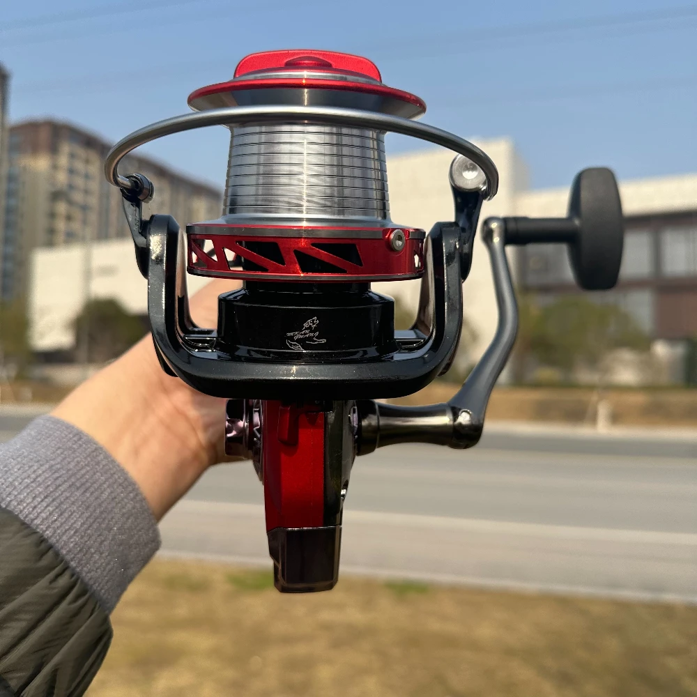 Carretes de pesca giratorios, carrete de pesca de mar fundido, modelo 9000 10000 120000, relación de engranaje 4,0: 1 para todas las aguas, arrastre máximo 25kg - imagen 3