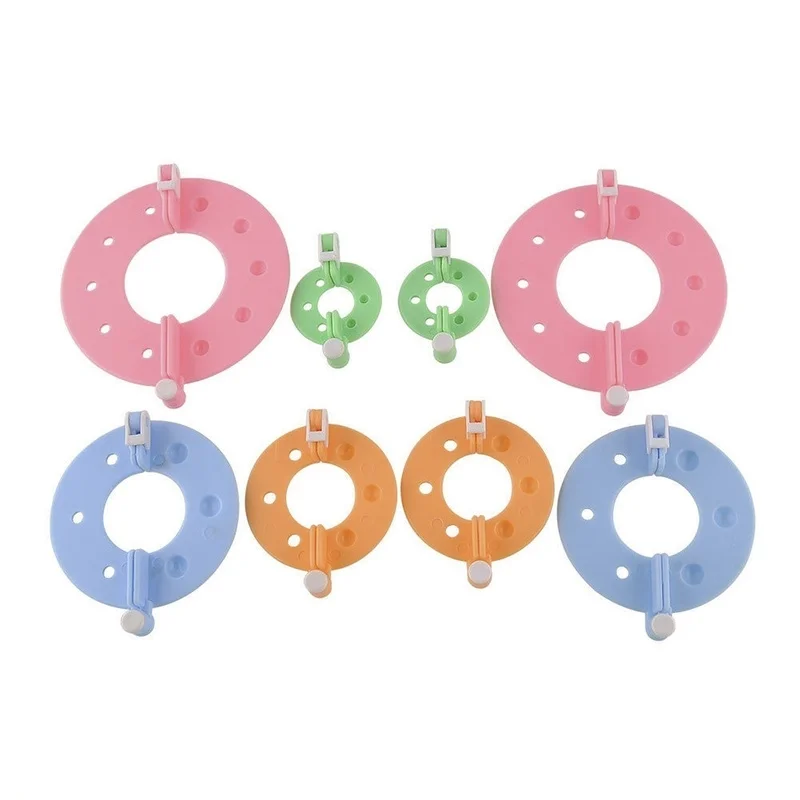 8 Uds. De bolas de pelusa de 4 tamaños, fabricante de pompones, Kit de telar para tejer, suministros para manualidades DIY para niños, herramientas para hacer tejer - imagen 4