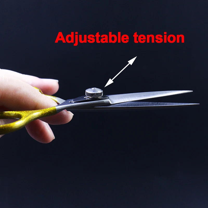 Royal Sissi tijeras de afeitar súper afiladas para atar moscas, herramientas de atado de moscas, tijeras de acero de alto carbono con perilla de tensión ajustable, 4 "y 5" - imagen 3